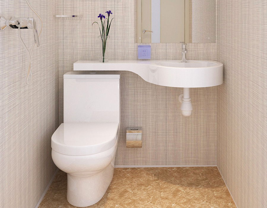 Unit Kamar Mandi Pracetak Modular Hotel Serat Resin PEC Panel Penuh