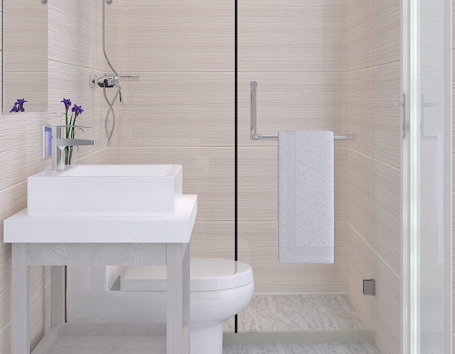 Kamar Mandi Modular dengan Konstruksi Panel Penuh untuk Pemasangan Cepat