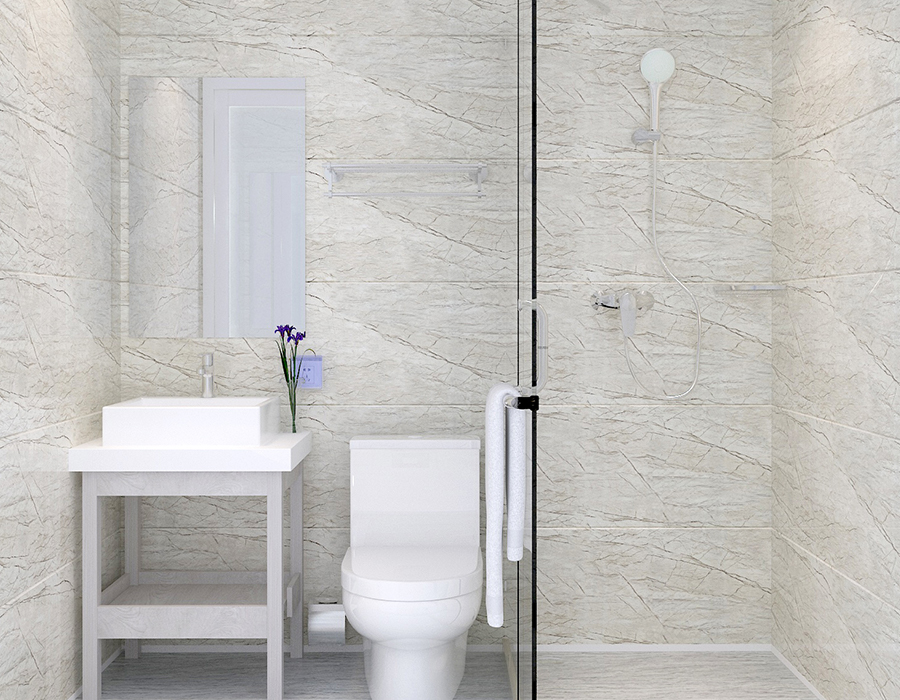 Kamar Mandi Modular dengan Konstruksi Panel Penuh untuk Pemasangan Cepat