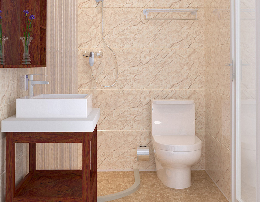 Kamar Mandi Modular Pemasangan Cepat Menampilkan Panel Dalam Serat Resin PEC