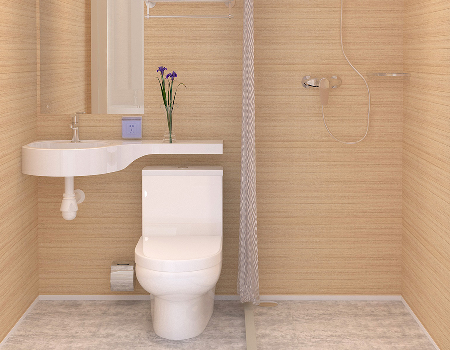 Kamar Mandi Modular Serat Resin PEC Semua Panel