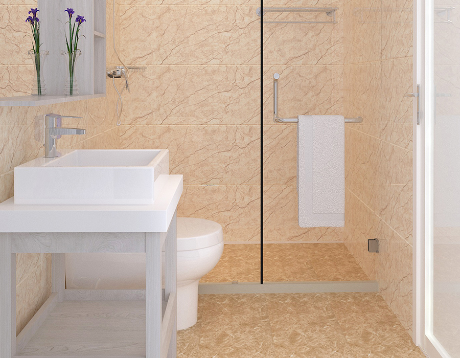 Unit Kamar Mandi Asrama Prefabrikasi dengan Sistem Panel Fiber Resin Full PEC