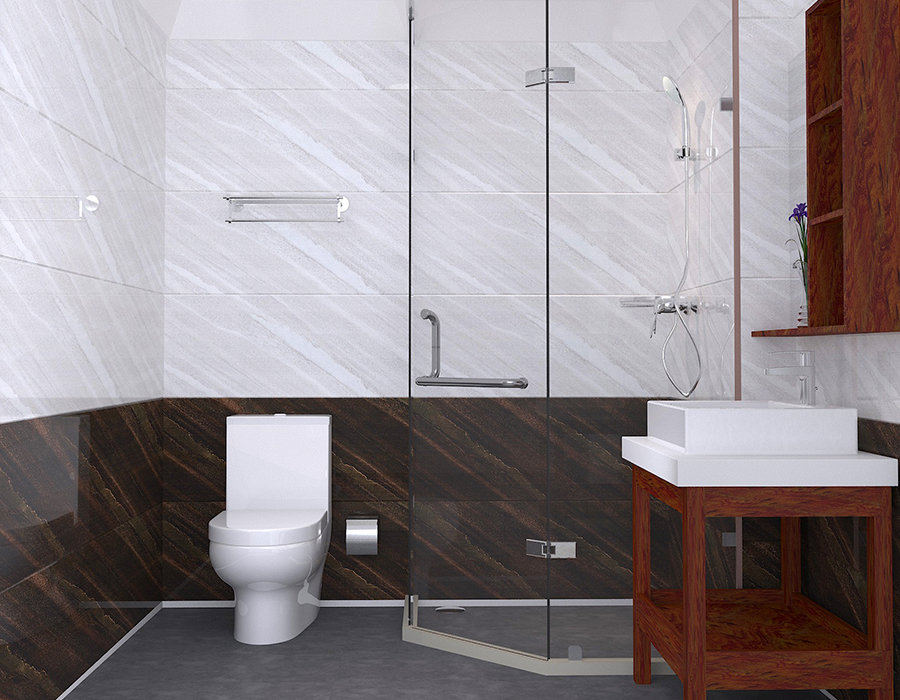Unit Kamar Mandi Hotel Prefabrikasi Basis Keramik Lembut RTM dengan Panel Serat Resin