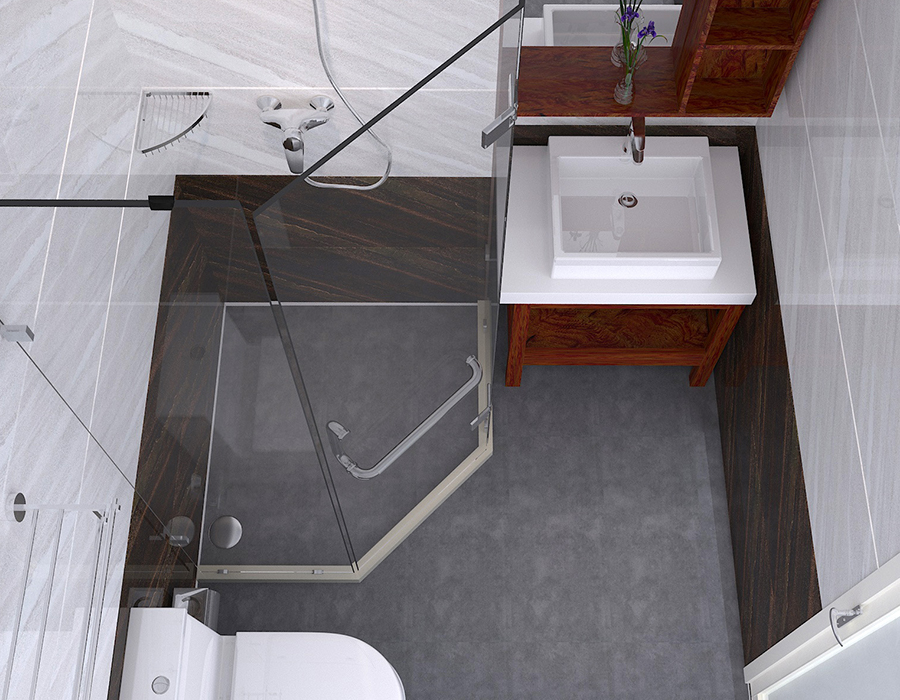Unit Kamar Mandi Hotel Prefabrikasi Basis Keramik Lembut RTM dengan Panel Serat Resin