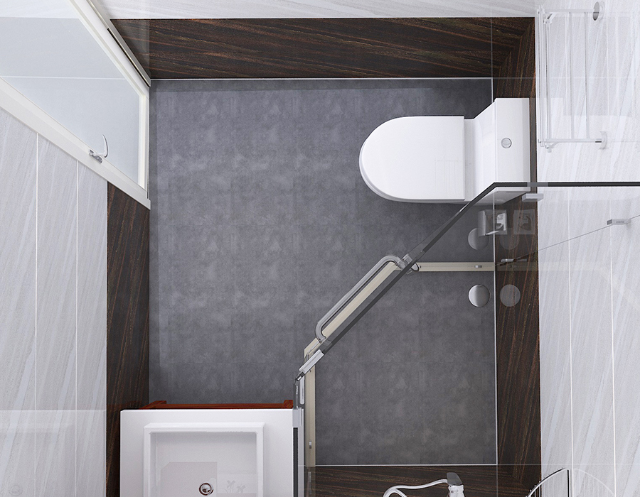 Unit Kamar Mandi Hotel Prefabrikasi Basis Keramik Lembut RTM dengan Panel Serat Resin