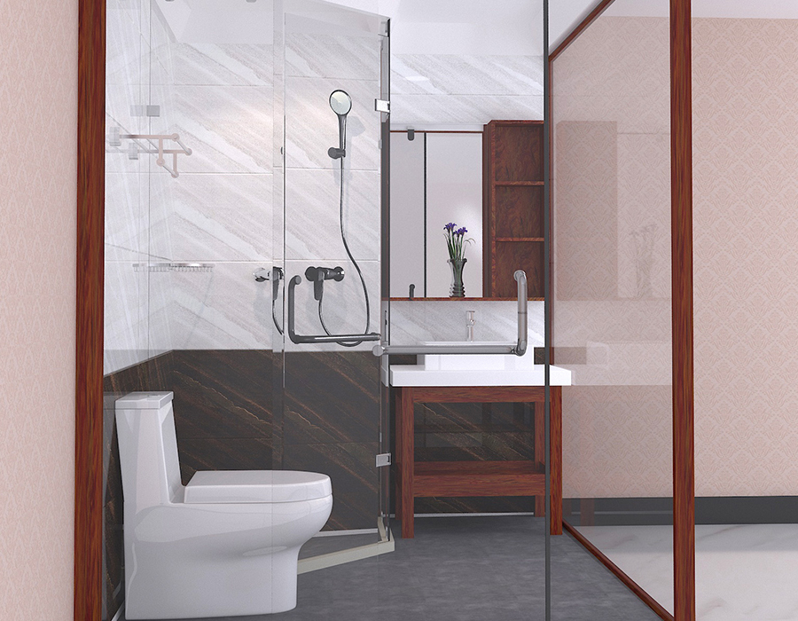Unit Kamar Mandi Hotel Prefabrikasi dengan Panel Fiber Resin PEC dan Basis Keramik Lembut RTM